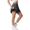 image:imagePrinStory Athletic Shorts for Women High Waisted Tennis Shorts Lightweight Workout Running Flowy SkortsDark Gray