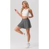 image:imagePrinStory Athletic Shorts for Women High Waisted Tennis Shorts Lightweight Workout Running Flowy SkortsDark Gray