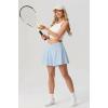 image:imagePrinStory Athletic Shorts for Women High Waisted Tennis Shorts Lightweight Workout Running Flowy SkortsGray Blue