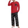 image:imagePrinStory Mens Pajama Sets Loungewear Sleepwear Pjs Lightweight Long Sleeve Shirts and Bottoms Soft Comfy Sleep Sets S4XLBlack Lantern