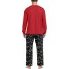 image:imagePrinStory Mens Pajama Sets Loungewear Sleepwear Pjs Lightweight Long Sleeve Shirts and Bottoms Soft Comfy Sleep Sets S4XLBlack Lantern