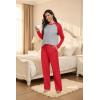 image:imagePrinStory Mens Pajama Sets Loungewear Sleepwear Pjs Lightweight Long Sleeve Shirts and Bottoms Soft Comfy Sleep Sets S4XLRed