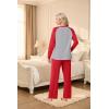 image:imagePrinStory Mens Pajama Sets Loungewear Sleepwear Pjs Lightweight Long Sleeve Shirts and Bottoms Soft Comfy Sleep Sets S4XLRed