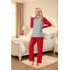 image:imagePrinStory Mens Pajama Sets Loungewear Sleepwear Pjs Lightweight Long Sleeve Shirts and Bottoms Soft Comfy Sleep Sets S4XLRed