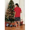image:imagePrinStory Mens Pajama Sets Summer Pjs Sleepwear Nightwear Lightweight Quick Dry Soft Short Sleeve Sleep Set With Pocket S4XLBlack Lantern