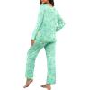 image:imagePrinStory Womens Pajama Set Long Sleeve Sleepwear Ladies Lounge Set Soft Pjs Loungewear 2026Fpgreen Butterfly