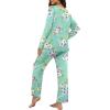 image:imagePrinStory Womens Pajama Set Long Sleeve Sleepwear Ladies Lounge Set Soft Pjs Loungewear 2026Fpmint Green