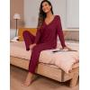 image:imagePrinStory Womens Pajama Set Long Sleeve Sleepwear Ladies Lounge Set Soft Pjs Loungewear 2026Wine Red
