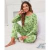 image:imagePrinStory Womens Pajama Set Long Sleeve Sleepwear Ladies Soft Pjs Lounge Set 2026Fpverdant Orang Flower