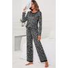 image:imagePrinStory Womens Pajama Set Long Sleeve Sleepwear Ladies Soft Pjs Lounge Set 2026Spot Black