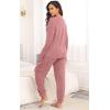 image:imagePrinStory Womens Pajama Sets Long Sleeve Pajamas Soft Pjs Sets for Women 2 Piece Lounge Set Loungewear with PocketsPink