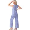 image:imagePrinStory Womens Pajamas Sets 2 Piece Soft Pjs for Women Sleeveless Pajama Set Summer Loungewear with PocketsFpspot Blue