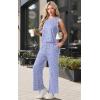 image:imagePrinStory Womens Pajamas Sets 2 Piece Soft Pjs for Women Sleeveless Pajama Set Summer Loungewear with PocketsFpspot Blue