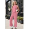 image:imagePrinStory Womens Pajamas Sets 2 Piece Soft Pjs for Women Sleeveless Pajama Set Summer Loungewear with PocketsPink