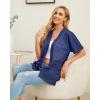 image:imagePrinStory Short Sleeve Cardigans for Women Lightweight Sheer Knit Casual Cover Up with Pockets Summer 2026 Outfit2 Navy Blue