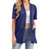 image:imagePrinStory Short Sleeve Cardigans for Women Lightweight Sheer Knit Casual Cover Up with Pockets Summer 2026 Outfit2 Navy Blue