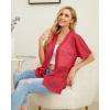 image:imagePrinStory Short Sleeve Cardigans for Women Lightweight Sheer Knit Casual Cover Up with Pockets Summer 2026 Outfit5 Red