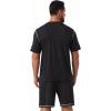 image:imagePrinStory Mens Pajamas Set Summer Pjs Sets for Men 2 Piece Pajamas Sets Soft Lounge Wear with PocketsBlack
