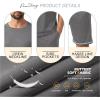 image:imagePrinStory Mens Pajamas Set Summer Pjs Sets for Men 2 Piece Pajamas Sets Soft Lounge Wear with PocketsDark Gray
