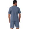 image:imagePrinStory Mens Pajamas Set Summer Pjs Sets for Men 2 Piece Pajamas Sets Soft Lounge Wear with PocketsGray Blue