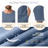 image:imagePrinStory Mens Pajamas Set Summer Pjs Sets for Men 2 Piece Pajamas Sets Soft Lounge Wear with PocketsGray Blue