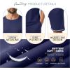 image:imagePrinStory Mens Pajamas Set Summer Pjs Sets for Men 2 Piece Pajamas Sets Soft Lounge Wear with PocketsNavy Blue