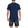 image:imagePrinStory Men Pajama Set Summer Pjs Sleepwear Short Sleeve Graphic Tee and Printed Shorts Novelty Loungewear With PocketNavy Blue Bear