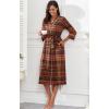 image:imagePrinStory Womens Robe Long Knit Bathrobe Lightweight Soft Robes Ladies Bath RobeFpred Boho Stripe