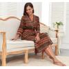 image:imagePrinStory Womens Robe Long Knit Bathrobe Lightweight Soft Robes Ladies Bath RobeFpred Boho Stripe