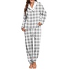 image:imagePrinStory Womens Pajamas Winter Soft Fluffy Pajama Set Fuzzy Warm Pjs Flannel 2 Piece Plush Sleepwear Lounge SetsFpgray Small Plaid