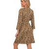 image:imagePrinStory Robes for Women Short Knit Bathrobe S2XL  34 Sleeve Bathrobes with Pockets Stretchy and Lightweight Fabric Inner Tie and Fixed Outer Belt Mid Thigh LengthFpapricot Ld Print