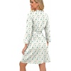 image:imagePrinStory Robes for Women Short Knit Bathrobe S2XL  34 Sleeve Bathrobes with Pockets Stretchy and Lightweight Fabric Inner Tie and Fixed Outer Belt Mid Thigh LengthFpwhite Color Block