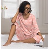 image:imagePrinStory Womens Pajama Sets Capri Pjs Soft Lounge Sets XS4XL  34 Sleeve Top and Capri Pants with Pockets Breathable and Stretchy Fabric 2 Piece Petite Pajamas Soft SleepwearFppink Sunflower