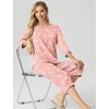 image:imagePrinStory Womens Pajama Sets Capri Pjs Soft Lounge Sets XS4XL  34 Sleeve Top and Capri Pants with Pockets Breathable and Stretchy Fabric 2 Piece Petite Pajamas Soft SleepwearFppink Sunflower