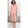 image:imagePrinStory Womens Pajama Sets Capri Pjs Soft Lounge Sets XS4XL  34 Sleeve Top and Capri Pants with Pockets Breathable and Stretchy Fabric 2 Piece Petite Pajamas Soft SleepwearFppink Sunflower