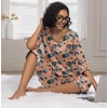 image:imagePrinStory Womens Pajama Sets Capri Pjs Soft Lounge Sets XS4XL  34 Sleeve Top and Capri Pants with Pockets Breathable and Stretchy Fabric 2 Piece Petite Pajamas Soft SleepwearFppink Glass Caviar