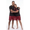 image:imagePrinStory Couples Pajamas Set Shirts and Shorts Summer Comfy Lounge Family  Machine WashablePocketsDrawstringStretch FabricGentle On SkinCouplesGiftRelaxed FitSolidSleepwearLoungewearS4XLFp Red Plaid