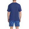 image:imagePrinStory Couples Pajamas Set Shirts and Shorts Summer Comfy Lounge Family  Machine WashablePocketsDrawstringStretch FabricGentle On SkinCouplesGiftRelaxed FitSolidSleepwearLoungewearS4XLFp Blue Cat
