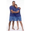 image:imagePrinStory Couples Pajamas Set Shirts and Shorts Summer Comfy Lounge Family  Machine WashablePocketsDrawstringStretch FabricGentle On SkinCouplesGiftRelaxed FitSolidSleepwearLoungewearS4XLFp Blue Cat