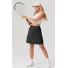 image:imagePrinStory 19 Tennis Skirt for Women Athletic Skort with Zipper PocketsPd Small Black Wt