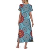 image:imagePrinStory Nightgowns for Women Long Nightshirt Short Sleeve House DressA02 Fpmix Blue