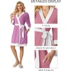 image:imagePrinStory Womens Short Robes Summer Lightweight Bathrobe S2XLPurple Red