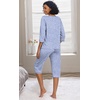 image:imagePrinStory Womens Pajama Sets Capri Pjs Soft Lounge Sets XS4XLFpspot Blue