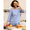 image:imagePrinStory Womens Pajama Sets Capri Pjs Soft Lounge Sets XS4XLFpspot Blue