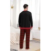 image:imagePrinStory Mens Pajama Sets Long Sleeve Sleepwear Pjs Soft Nightwear S2XLChristmas Red Green Plaid