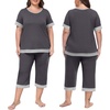 image:imagePrinStory Pajamas for Women Set Capri Pjs Soft Lounge Sets S4XLDark Gray
