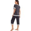 image:imagePrinStory Pajamas for Women Set Capri Pjs Soft Lounge Sets S4XLDark Gray
