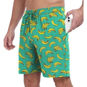 image:imagePrinStory Mens Pajama Shorts Soft Sleep Shorts Pj Bottoms with PocketsFpblue Green Banana