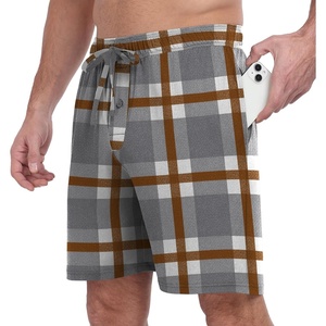 image:imagePrinStory Mens Pajama Shorts Soft Sleep Shorts Pj Bottoms with PocketsFpgray White Plaid