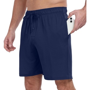 image:imagePrinStory Mens Pajama Shorts Soft Sleep Shorts Pj Bottoms with PocketsNavy Blue